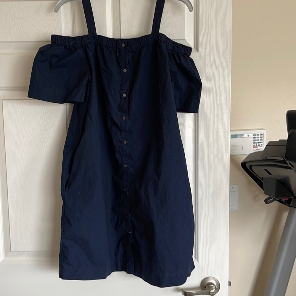 EUC Loft off the shoulder Shirt Dress